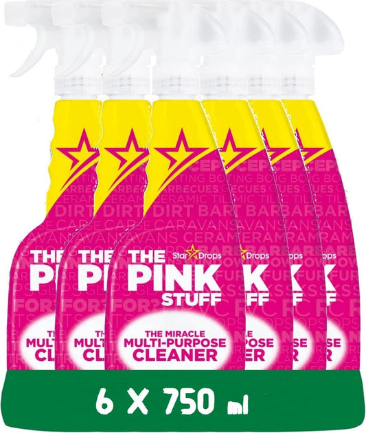 The Pink Stuff Allzweckreiniger-Spray – 6 x 750 ml Vorteilspackung – umweltfreundlich